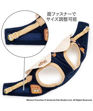 PET PARADISE ミニオン チェック ベスト ハーネス ＳＳ 小型犬 ネイビー