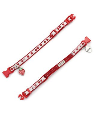 PET PARADISE ペットパラダイス 苺チャーム付き首輪 ＳＳ レッド