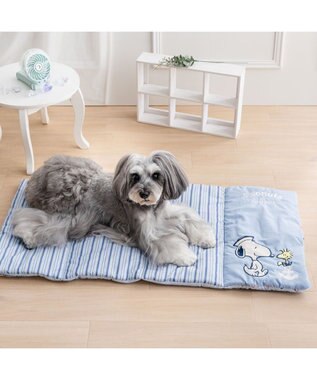 PET PARADISE スヌーピー クール ロールマット 《ブラザー》 Ｍ ライトブルー