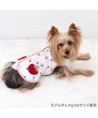 PET PARADISE ペットパラダイス ふわりと キルトベスト 《苺》 超小型犬 小型犬 苺柄