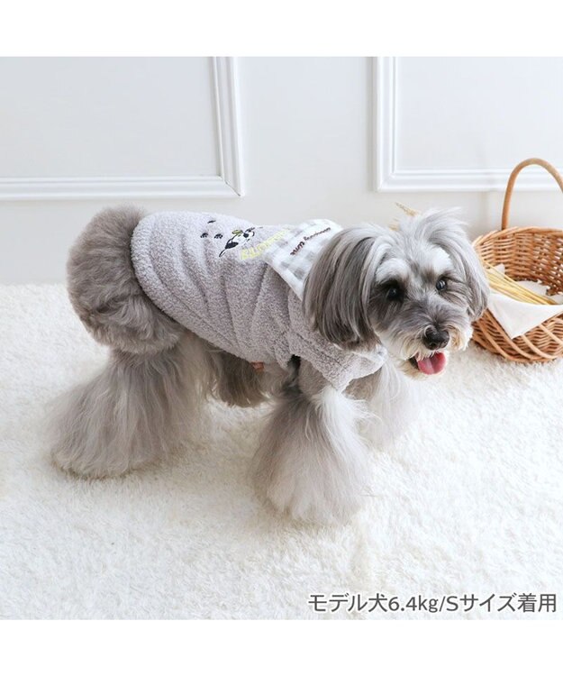 PET PARADISE スヌーピー 遠赤外線 ライナス セーラーニット 小型犬 グレー