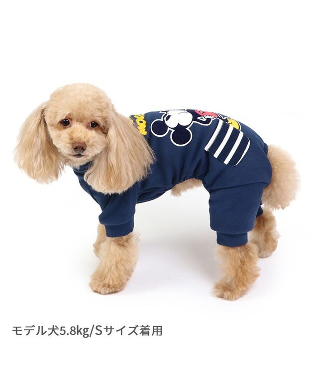 PET PARADISE ディズニー ミッキーマウス ペティヒート ロンパース 小型犬 紺（ネイビー・インディゴ）