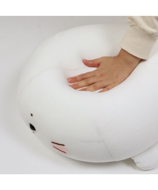 Mother garden しろたん ビーズクッション 抱き枕 55cm クッション 白