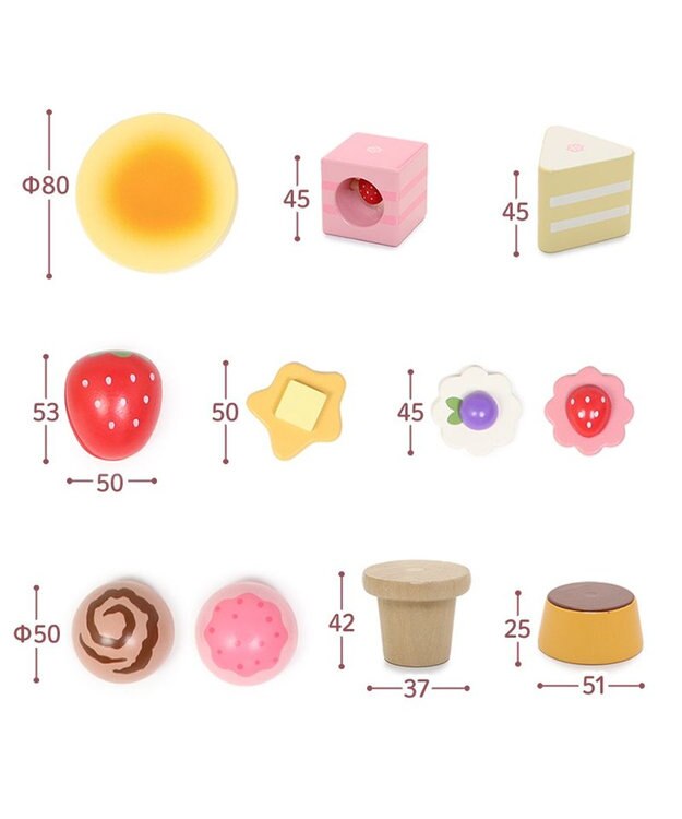 Mother garden 1.5歳からの木のおもちゃ マザーガーデン ファースト スウィートカフェリボン ピンク（淡）