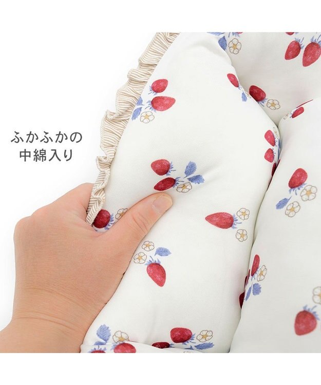 PET PARADISE ペットパラダイス クールカドラー 丸型 《苺花柄》 Ｓ ホワイト×レッド