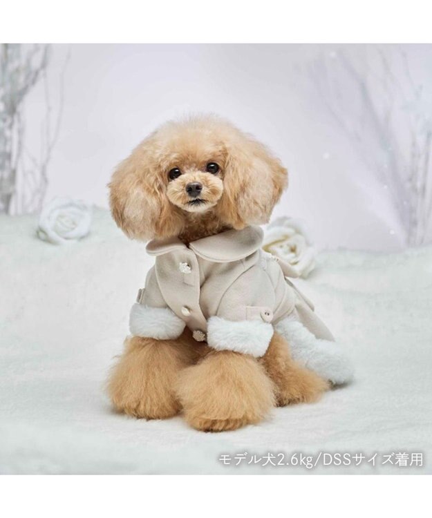 PET PARADISE cherircouture バックリボンコート 小型犬 ベージュ