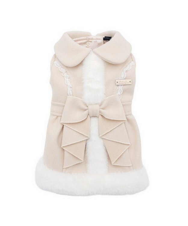 PET PARADISE cherircouture バックリボンコート 小型犬 ベージュ