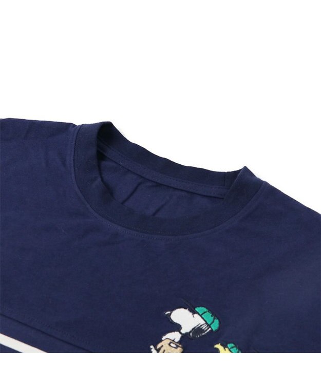 PET PARADISE お揃い Ｔシャツ オーナー用 スヌーピー 野球柄 ユニセックス ネイビー