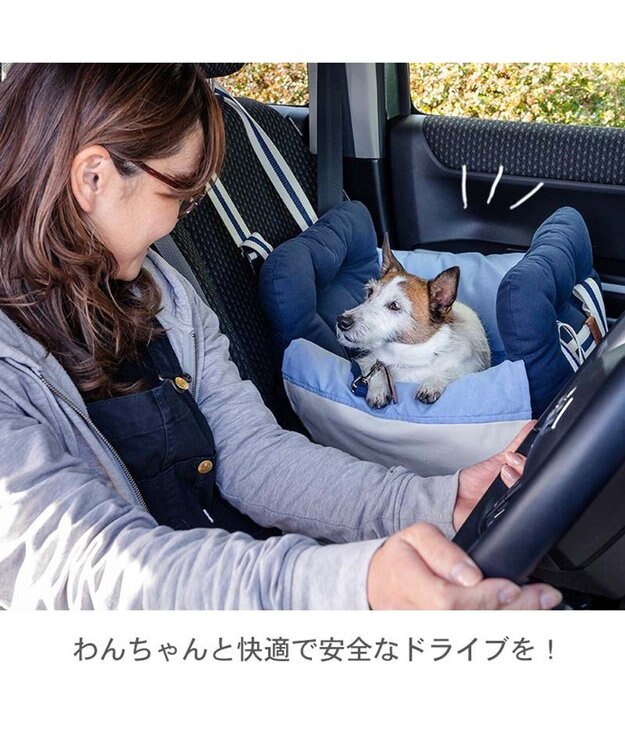 PET PARADISE ペットパラダイス ドライブキャリー 《ライン柄》 ネイビー