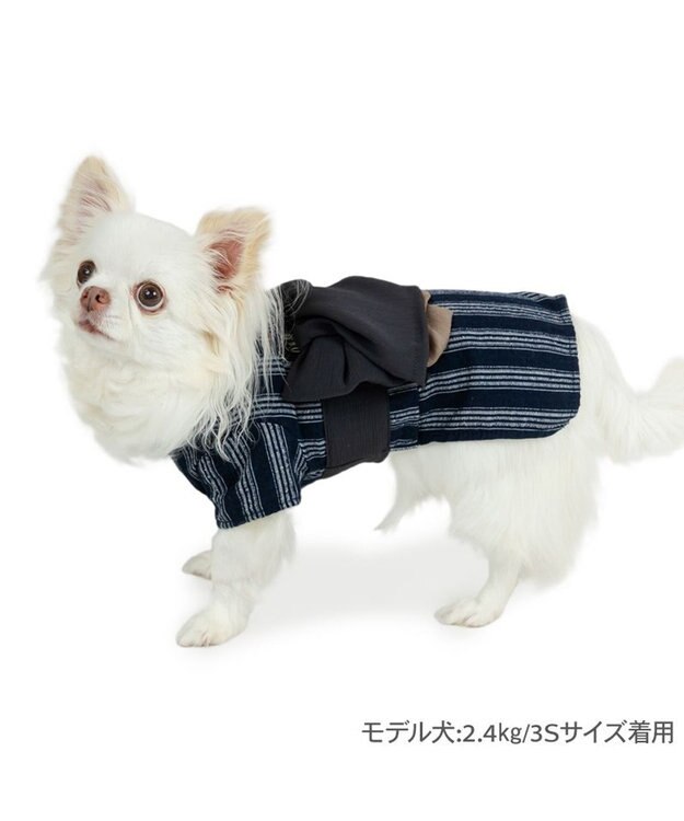 PET PARADISE ペットパラダイス  浴衣 《日本画風 犬刺繍》 小型犬 ブラック