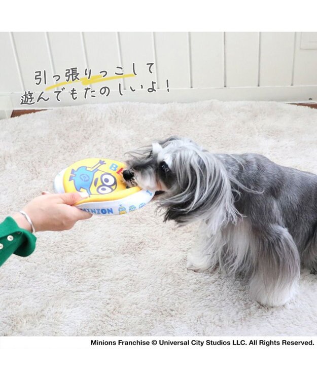 PET PARADISE 犬 おもちゃ ミニオン フライングディスク S (直径17cm) 黄