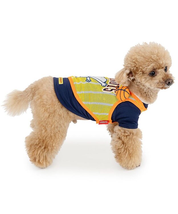 PET PARADISE スヌーピー バスケット Ｔシャツ 接触冷感《イエロー》 小型犬 イエロー×ブラック