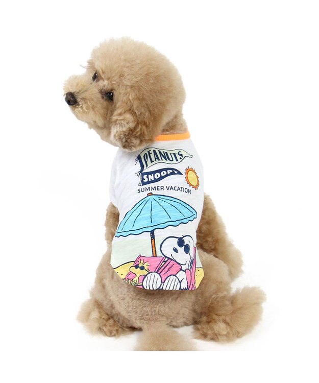 PET PARADISE スヌーピー UV反応 色が変わるTシャツ 《ビーチ柄》 小型犬 ブルー