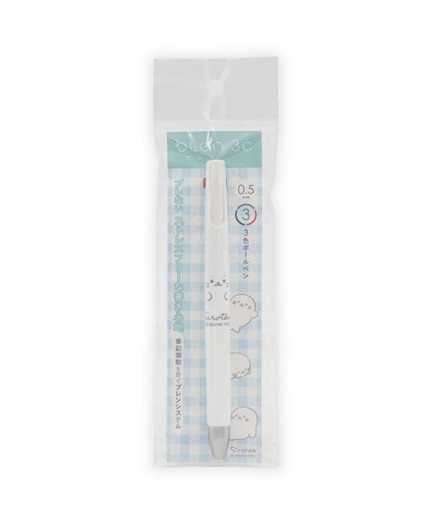 Mother garden しろたん ブレン３Ｃ 3色ボールペン 0.5mm 《顔ぼん》 単品 顔ぼん