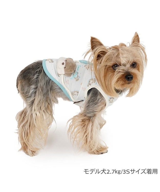 PET PARADISE ペットパラダイス 接触冷感 タンクトップ 《らっこ柄》 小型犬 ホワイト
