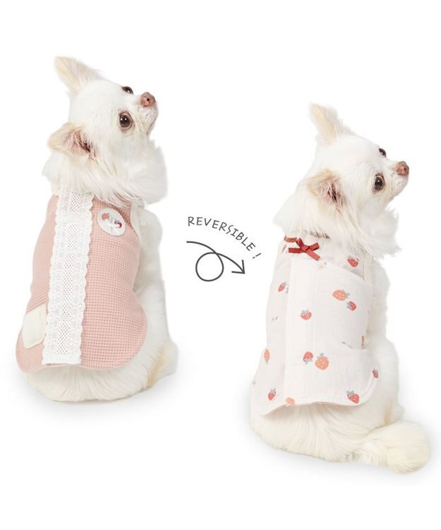 PET PARADISE ペットパラダイス やさしい ベスト 《花苺》 小型犬 ピンク