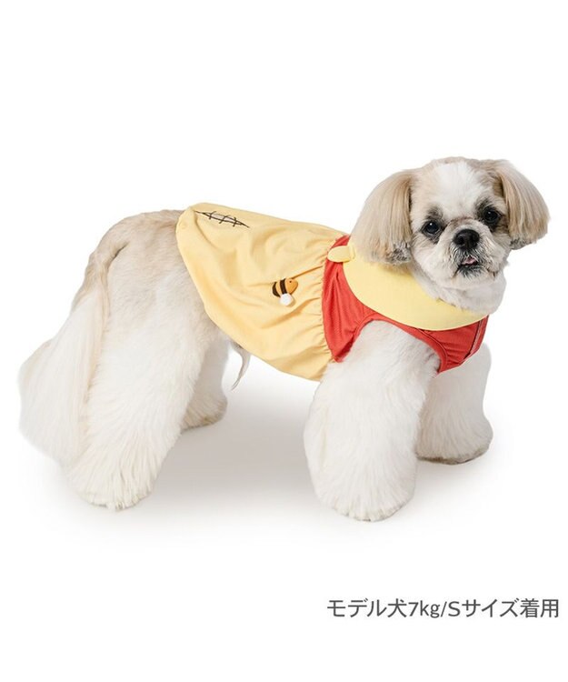 PET PARADISE ディズニー くまのプーさん お顔 ポケットクール タンクトップ 小型犬 イエロー