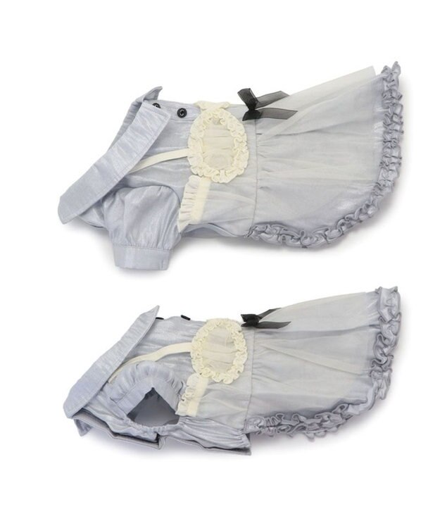 PET PARADISE cherircouture ドッキングワンピース 小型犬 グレー