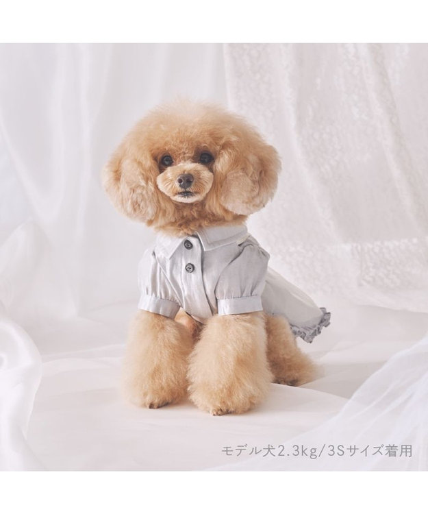 PET PARADISE cherircouture ドッキングワンピース 小型犬 グレー