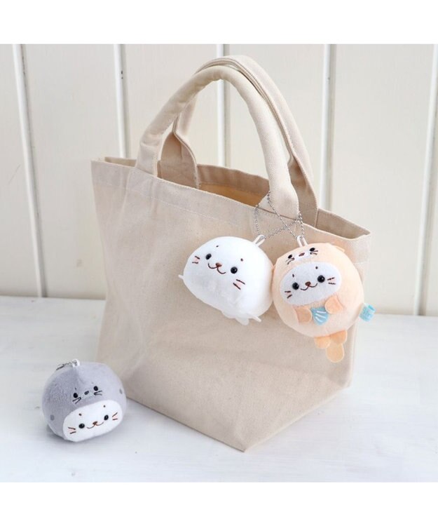 Mother garden しろたん まーるい マスコット キーホルダー 【単品】 《しろたん / ゴマフアザラシ / ラッコ 》 しろたん