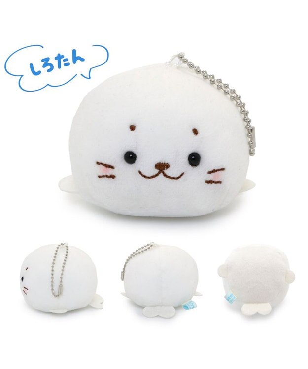 Mother garden しろたん まーるい マスコット キーホルダー 【単品】 《しろたん / ゴマフアザラシ / ラッコ 》 しろたん