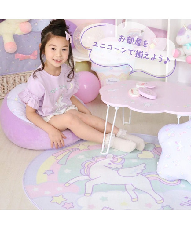 Mother garden マザーガーデン ユニコーン ラグマット 円形 90cm -
