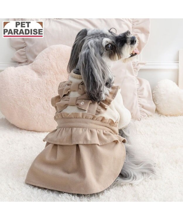 PET PARADISE ペットパラダイス ノエル スカートつなぎ 小型犬 ブラウン