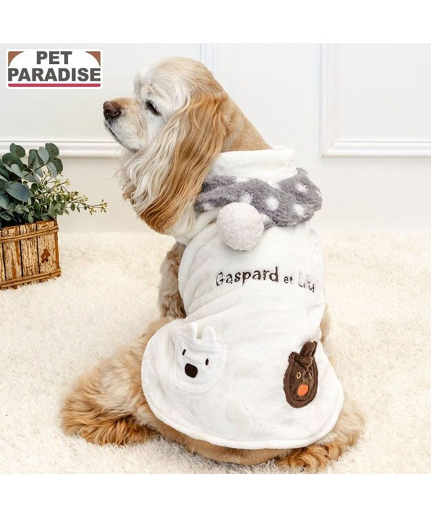 PET PARADISE リサとガスパール  マフラー ベスト 中型犬 オフホワイト