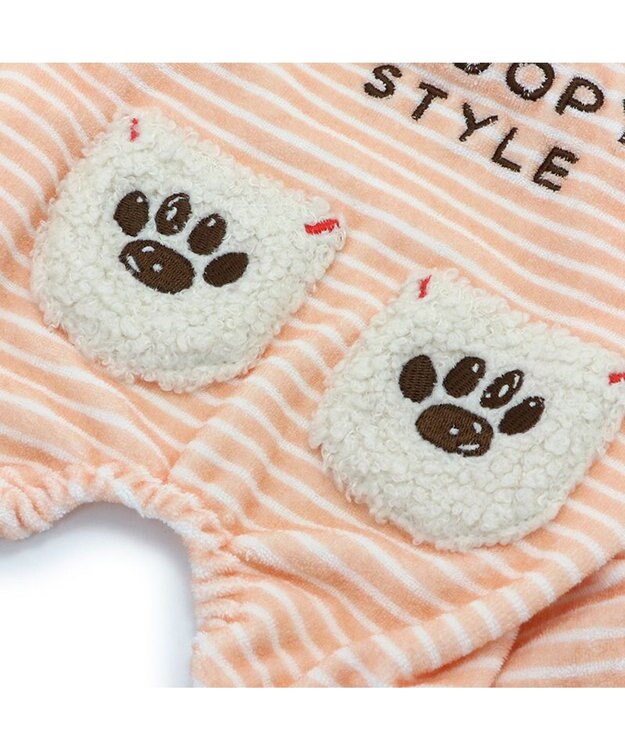 PET PARADISE スヌーピー サーモキープ  ロンパース 《フェイス柄》 小型犬 オレンジ