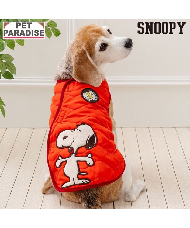 PET PARADISE スヌーピー 背中開き ベスト 《ハッピー》 中型犬 レッド