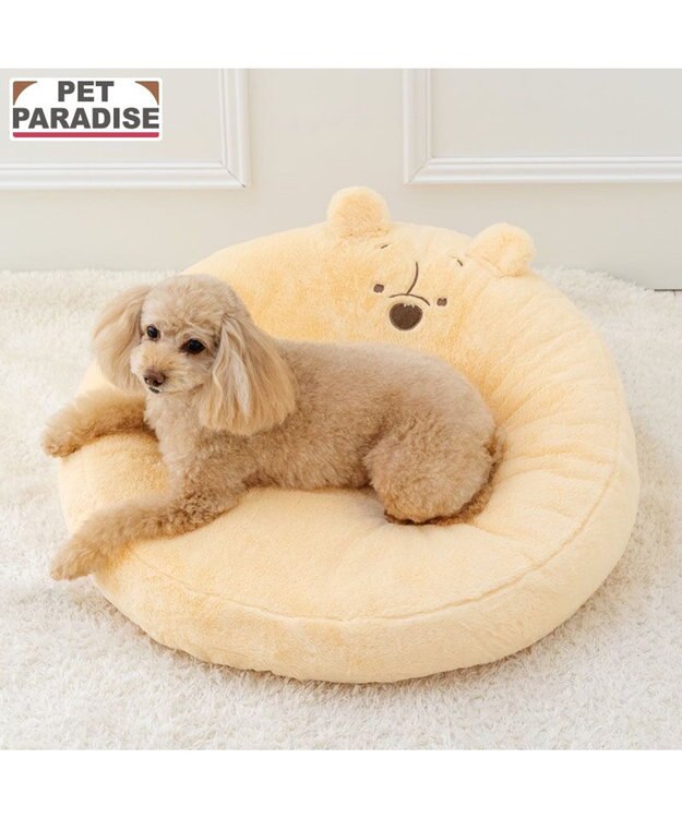 PET PARADISE ディズニー くまのプーさん ふんわり クッション イエロー