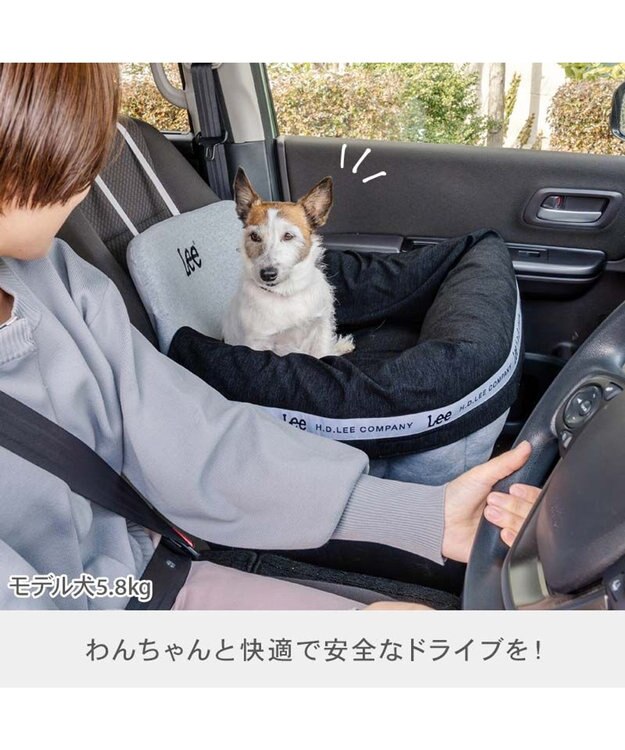 PET PARADISE Lee ドライブカドラー 《ロゴ柄》 Ｌ グレー