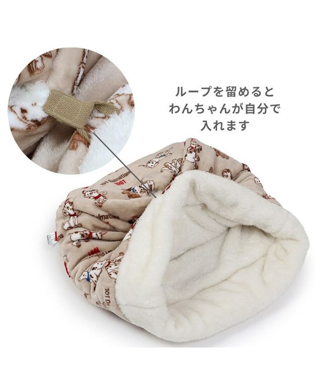 PET PARADISE ディズニー 101匹わんちゃん 筒形寝袋 遠赤外線 《風船柄》 35cm×50cm 風船柄