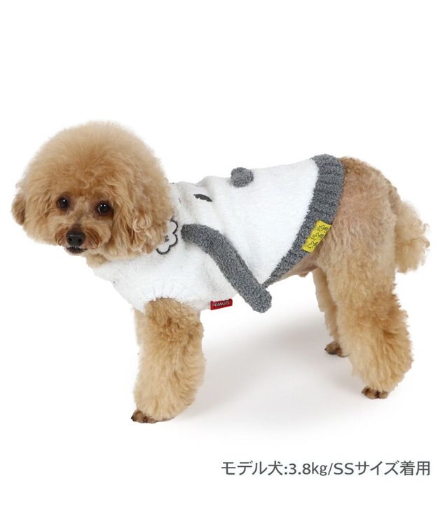PET PARADISE スヌーピー フェイス ニット 小型犬 ホワイト