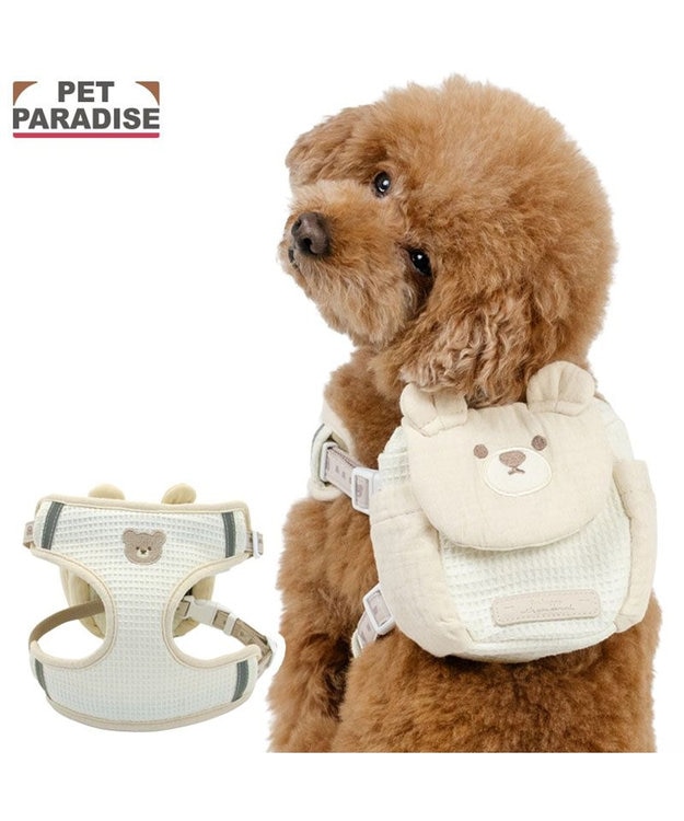PET PARADISE ペットパラダイス くまさん リュックハーネス Ｓ ホワイト