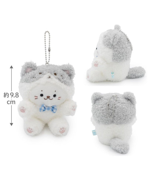 Mother garden しろたん 猫キーホルダー 《ハチワレ》 単品 ハチワレ