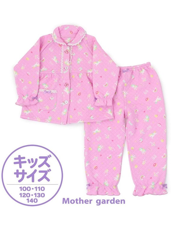 Mother garden マザーガーデン ユニコーン キッズ 長袖 長ズボン パジャマ 100/110/120/130/140 cm 紫
