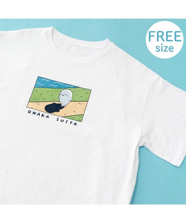 Mother garden しろたん ビッグTシャツ 半袖 《ONAKA SUITA》 フリーサイズ ユニセックス ONAKA SUITA