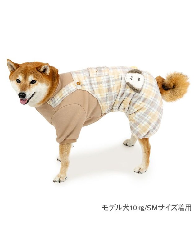 PET PARADISE スヌーピー ボア サロペット 《仲良し》 中型犬 ベージュ