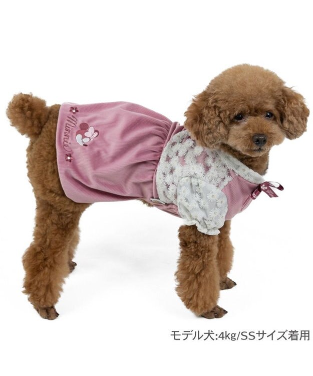 PET PARADISE ディズニー ミニーマウス レースボレロ ワンピース 小型犬 ピンク（淡）