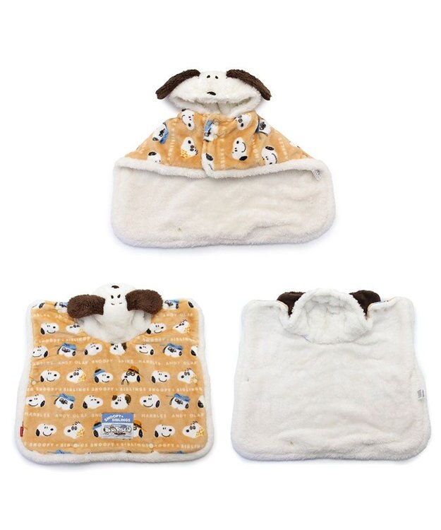 PET PARADISE スヌーピー 着る毛布 《ブラザー柄》 中型犬 大型犬 ベージュ