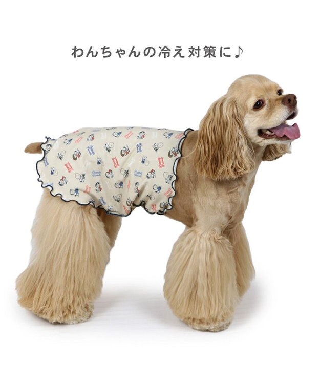 PET PARADISE スヌーピー makokoro ペティヒート 腹巻 中型犬 オフホワイト