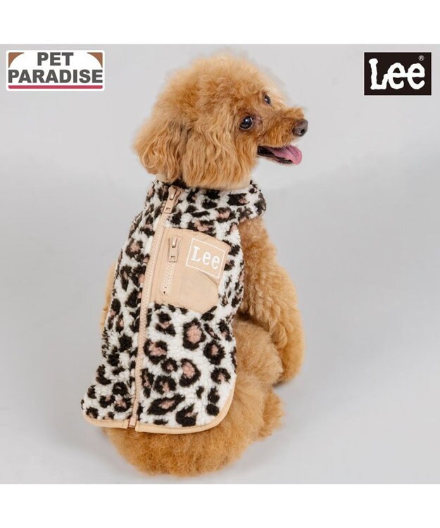 PET PARADISE Lee レオパード柄 ボアベスト 《ベージュ》 小型犬 ベージュ