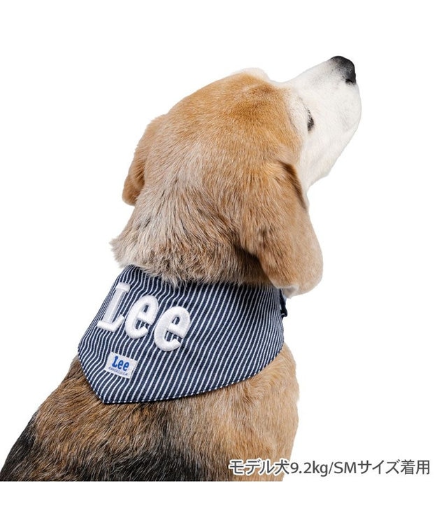 PET PARADISE Lee ヒッコリー ロゴ クールバンダナ 中型犬 大型犬 ネイビー