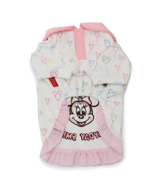 PET PARADISE ディズニー ミニーマウス サーモキープ Tシャツ 《風船柄》 小型犬 ホワイト×ピンク