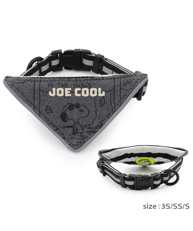 PET PARADISE スヌーピー ＪOE COOL 反射首輪 リバーシブル仕様 ３Ｓ ホワイト×グレー