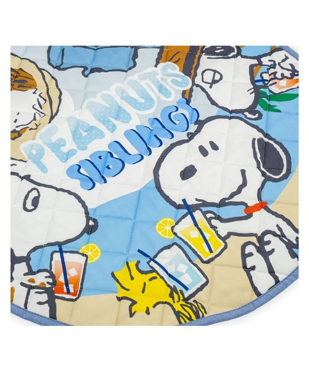 PET PARADISE スヌーピー クールマット 丸 《サマーバケーション柄》 Ｓ ブルー