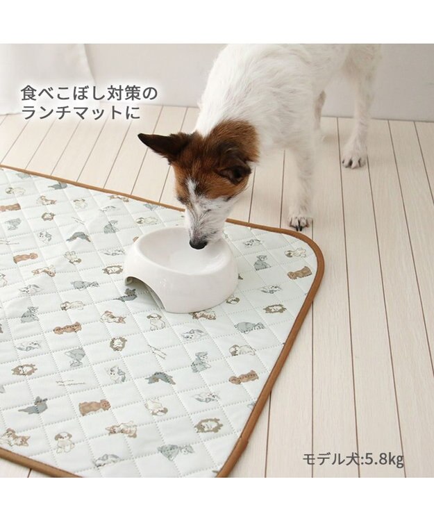 PET PARADISE ペットパラダイス makokoro 吸水マルチマット 《わんちゃん柄》 ホワイト