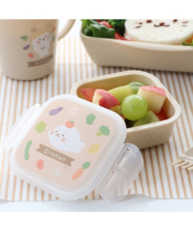 Mother garden しろたん フルーツケース キッチン柄 180mL 日本製 ベージュ