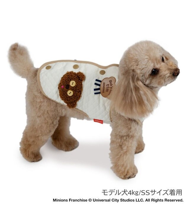 PET PARADISE ミニオン ティム キルトベスト 《マリン》 小型犬 ホワイト×ブラウン
